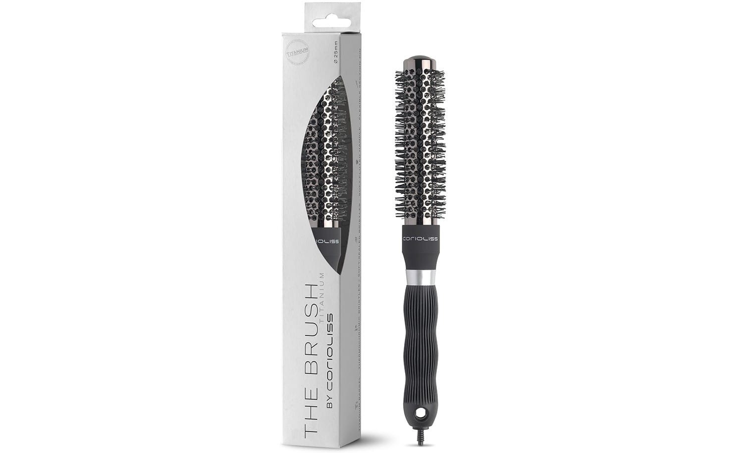 צילום מוצר רשמי של Corioliss The Brush Titanium 25mm, זווית 3